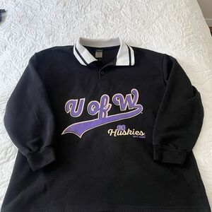 Black and Purple University of Washington Huskies Polo Shirt